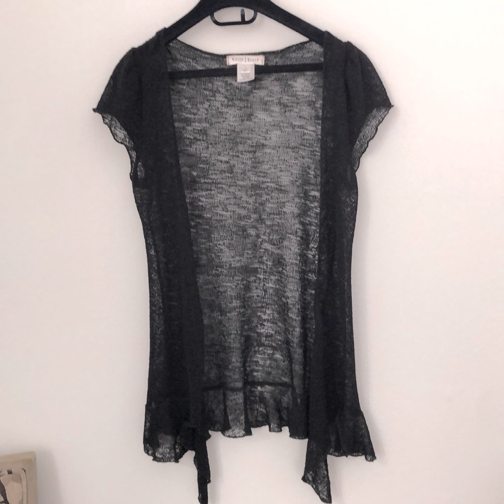 White House Black Market Size Sm black cardigan. Excellent Condition